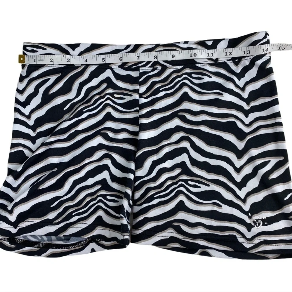 3/$20 Justice Girls Zebra Print Bike Shorts